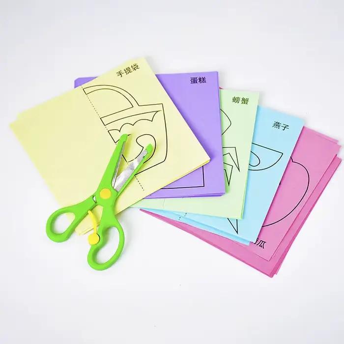 96 pièces enfants dessin animé bricolage coloré papier coupe pliant jouets enfants artisanat Animal