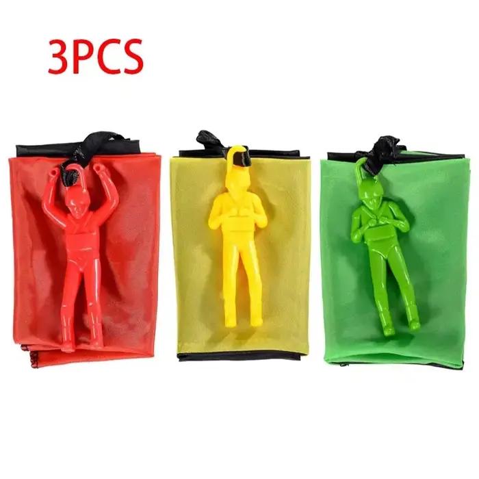 Jouet de Parachute d'extérieur pour enfants, jeu de sport lancé à la main pour garçons avec soldats,