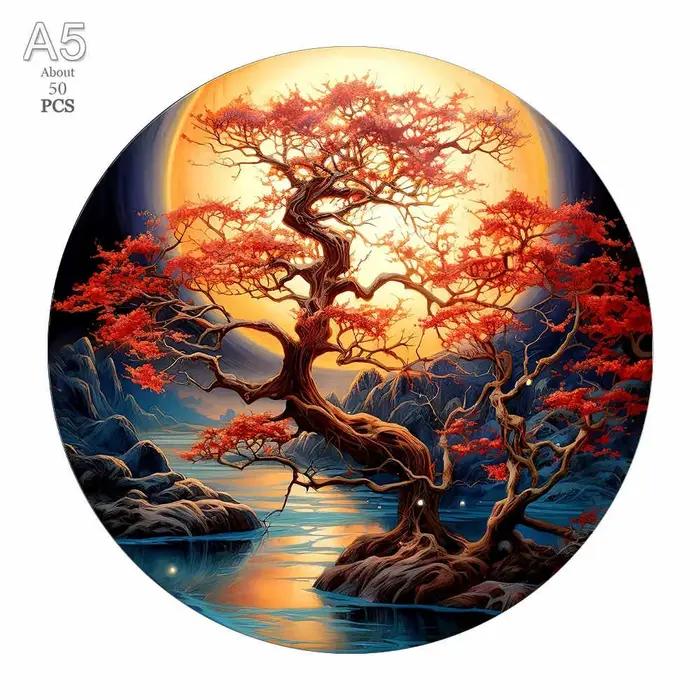 Puzzles d'animaux en bois de cerf pour adultes et enfants, chat mystérieux, cadeaux de noël, jeux fa