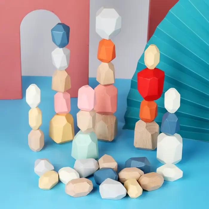 Décennie s de construction mentaires oriels Montessori pour tout-petits, jouets en bois, tri, empila