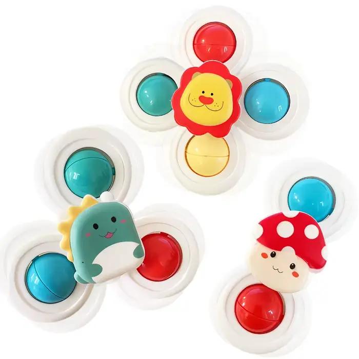 Ensemble de jouets rotatifs d'animaux de dessin animé pour enfants, ventouse, fenêtre, chaise haute,