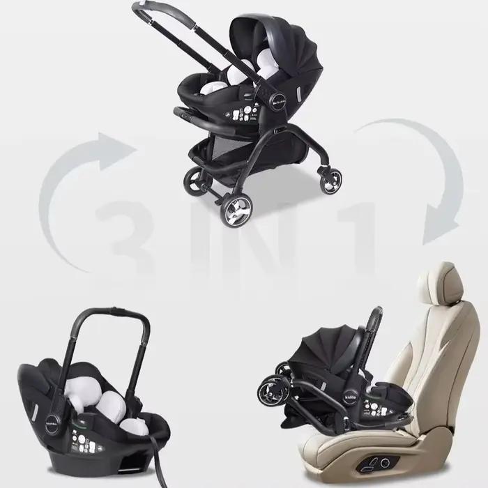 Poussette 4 en 1 pour nouveau-né, siège auto multifonction, légère, à quatre roues, poussette bidire