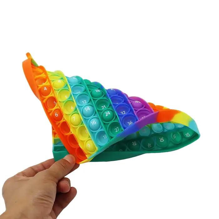 9x9 Multiplication 1-100 jouets de comptage Fidget, bulle de poussée en Silicone chiffres d'apprenti
