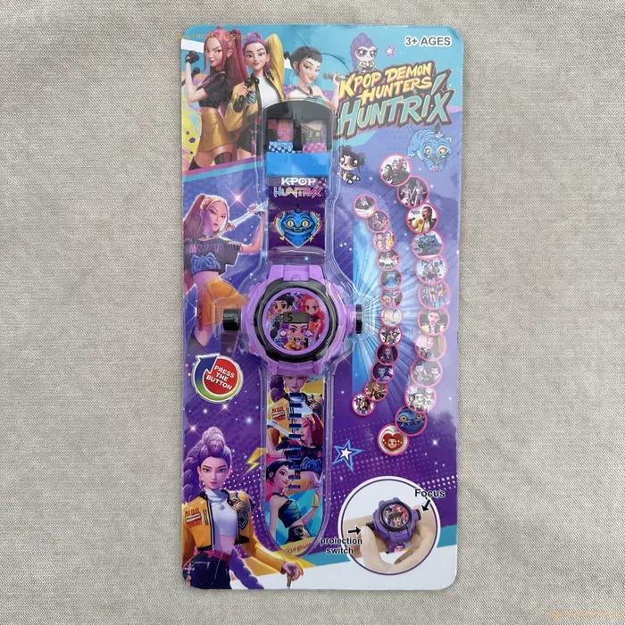 Montre de projection pour enfants, 24 images, montre-bracelet numérique électronique à thème dessin