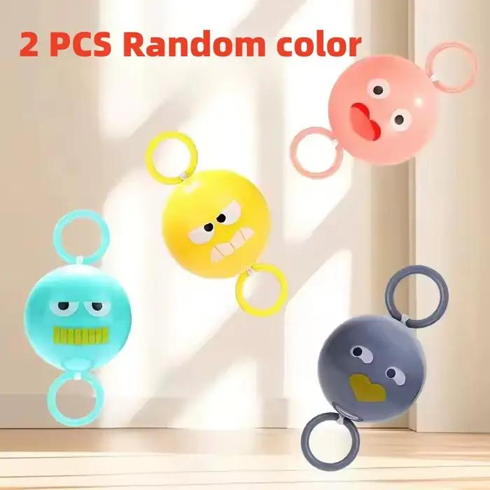 Boule de sifflet lumineux pour enfants, 2 pièces, volant d'inertie rotatif, Puzzle, corde de tractio