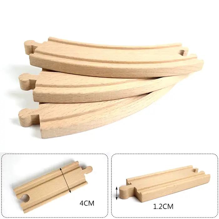 Toutes sortes d'accessoires de voie de Train en bois de hêtre, pièces de voies ferrées adaptées à to