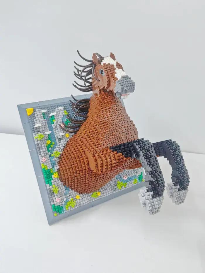Nouveau jouet de construction en blocs assemblables 3D créatif, décoration murale tridimensionnelle