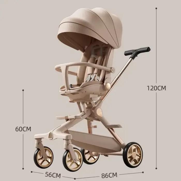 Poussette haute vue légère pour bébé, guidon réglable, poussette multifonction pour bébé, poussette