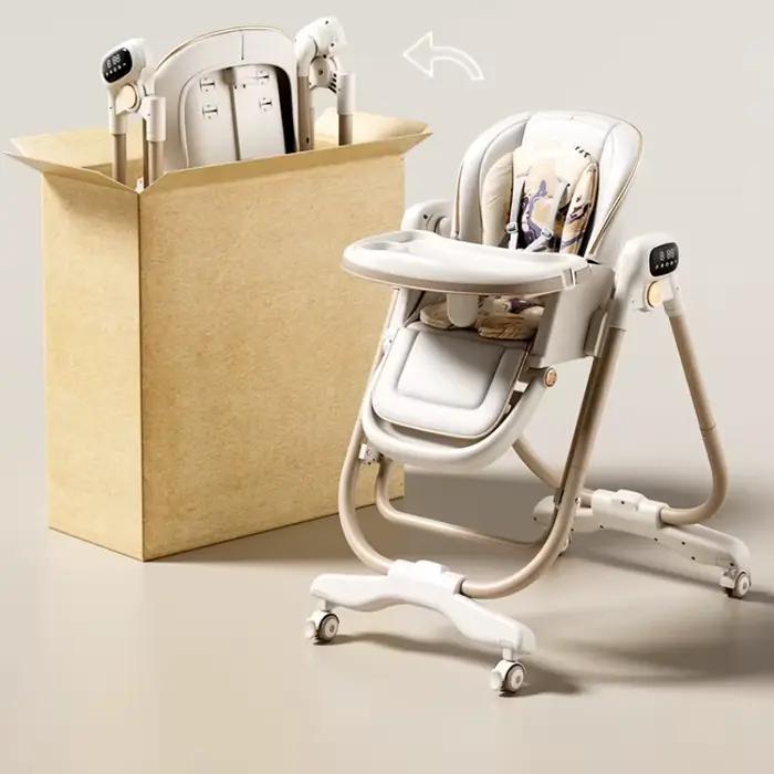 Chaise haute et siège à bascule pour bébé 2 en 1, 0 à 6 ans, chaise de salle à manger multifonction