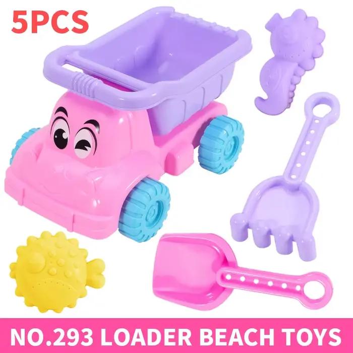 Ensembles de jeu de plage pour enfants avec camion, bac à sable, pelle, moules d'animaux, accessoire