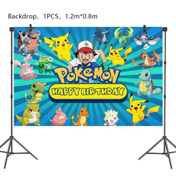Décoration de fête d'anniversaire Pokemon, nouveau ballon Pikachu éclair pour enfants, fournitures d