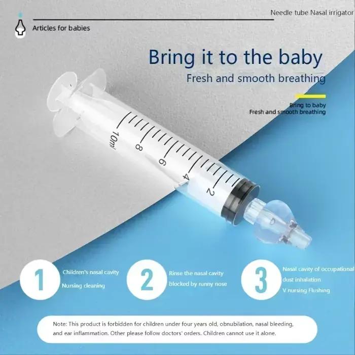 Seringue d'aspirateur Nasal pour bébé, 10ML, nettoyeur de nez pour bébé, rinite, lave-nez, irrigateu