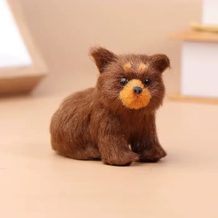 Figurines d'animaux ours brun, Simulation mignonne, modèle d'ornements d'animaux miniatures, cadeau