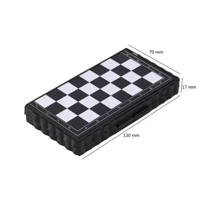 Mini jeu d'échecs magnétique pour enfants - Échiquier pliable en plastique portable, idéal pour les