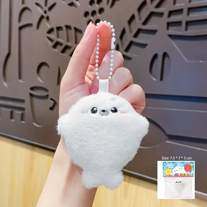 Pendentif de sac en peluche avec sceau pour bébé, pendentif de poupée en peluche dessin animé et mig