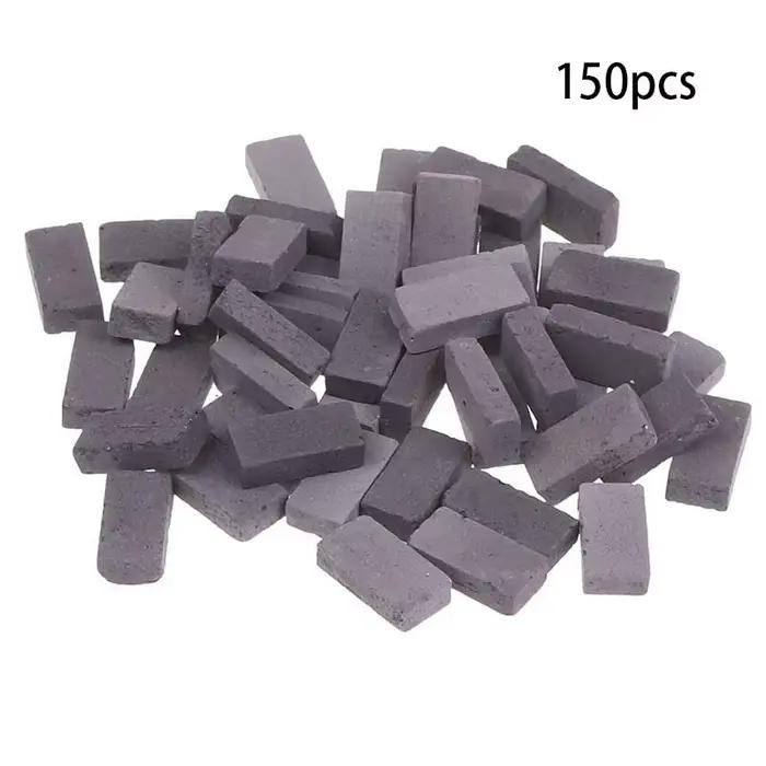 150/200 pièces Mini briques pour aménagement paysager briques miniatures mur de briques petites briq