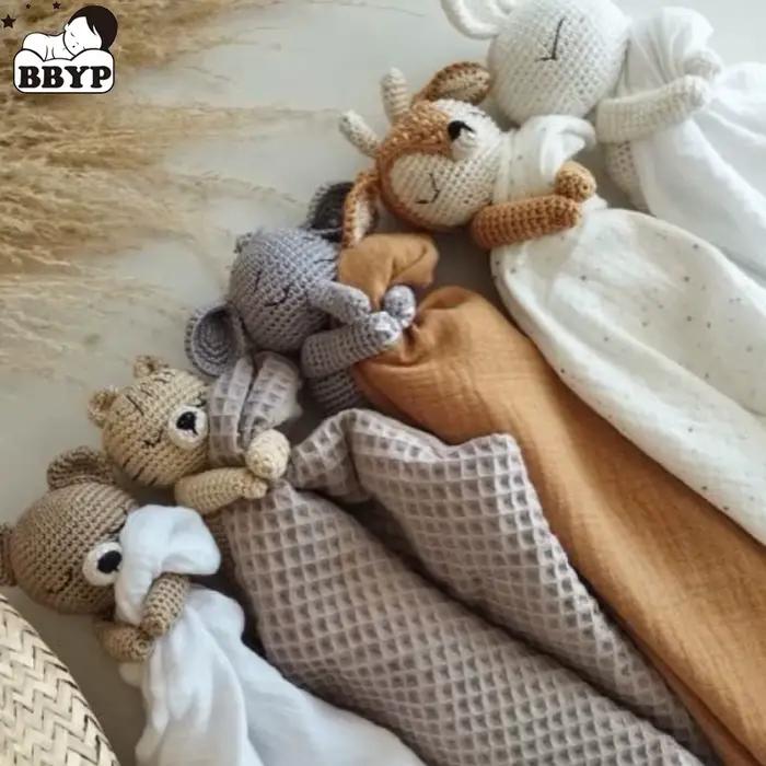 Bébé sucette apaiser serviette bavoir doux lapin ours éléphant dormir poupée dentition nourrissons c