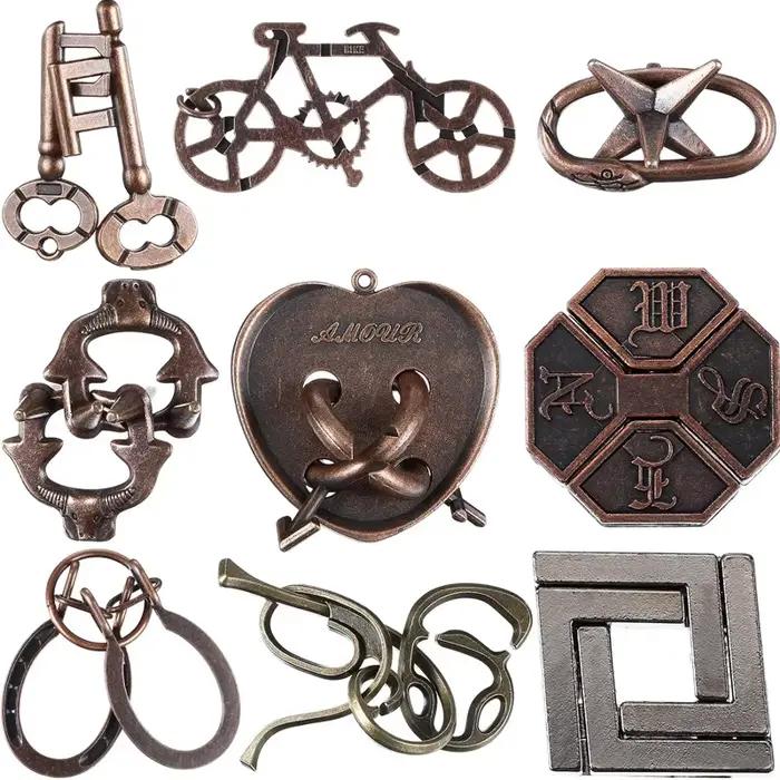 Puzzles de désenchevêtrement Iq pour adultes et enfants, jeux d'élastiques incohérents, niveau de di