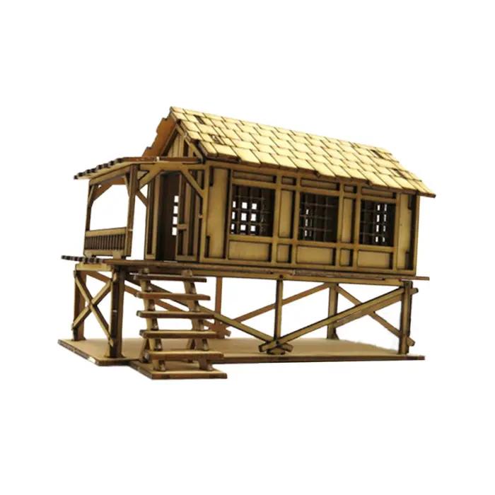 Analyste de peinture de cabine en bois, bricolage, puzzle 3D, maison, marijuana, accessoire, modèle