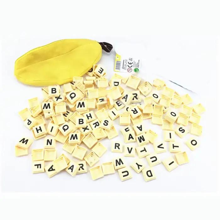 Jeu d'orthographe alphabet, comprend un sac de rangement, un jeu de société d'orthographe, un jeu de
