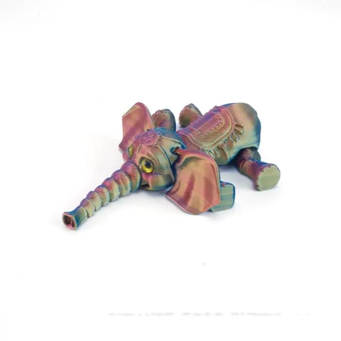 PLA – modèle d'éléphant imprimé en 3D, Figurine d'action d'éléphant mobile multi-articulée, Figurine
