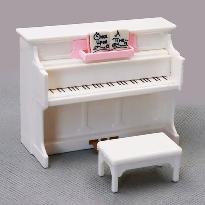 Accessoires pour maison de poupée de Piano Miniature 1:12, Mini réplique de Piano de Simulation avec