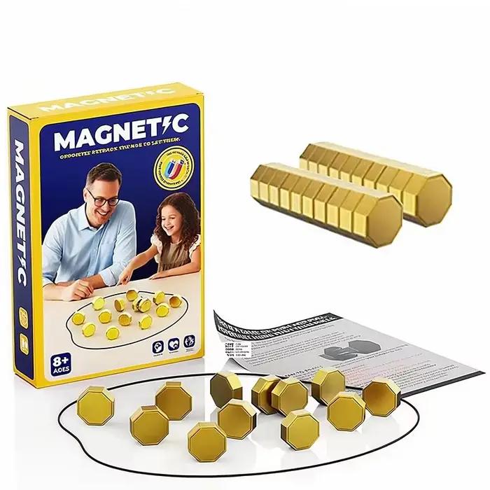 Jeu de société magnétique : jeu de pierres magnétiques interactif, jeu de stratégie pour la famille,