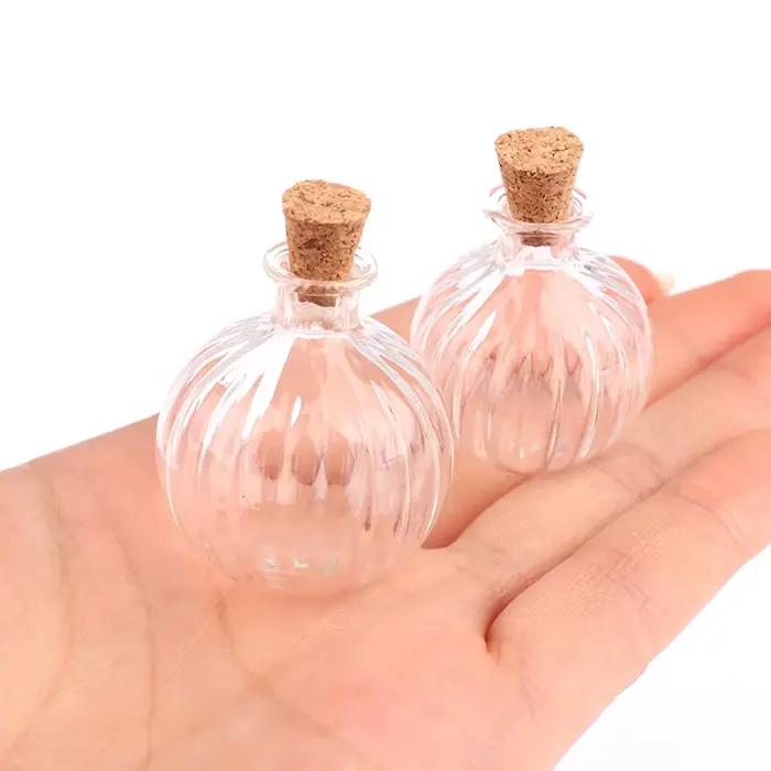 1/2/3/10PCS 1:12 Dollhouse Miniature Mini Bouteille En Verre Couvercle En Liège Rikiki Flacons Modèl
