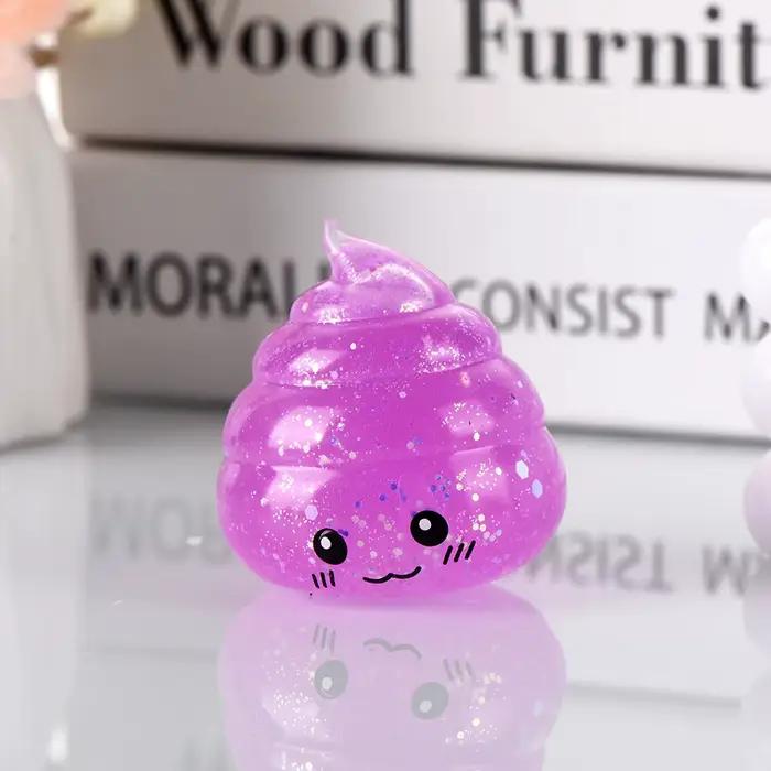 Nouveauté Squishy caca Stress balle Squishies jouets paillettes drôle Stretch presser Fidget jouets