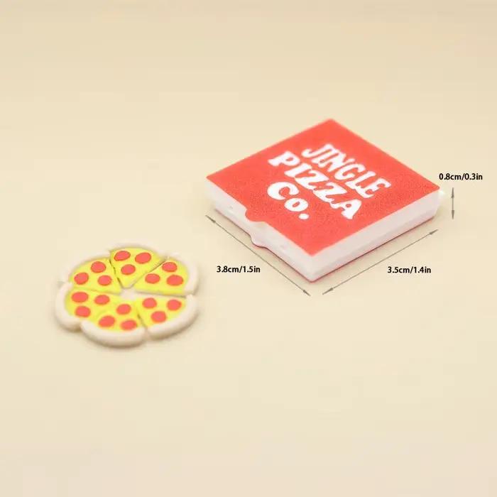 ▶ Mini-pizzas de simulation 1/12 pour maison de poupée avec boîte à pizza, décoration alimentaire po