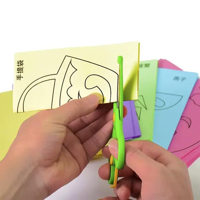 96 pièces enfants dessin animé bricolage coloré papier coupe pliant jouets enfants artisanat Animal