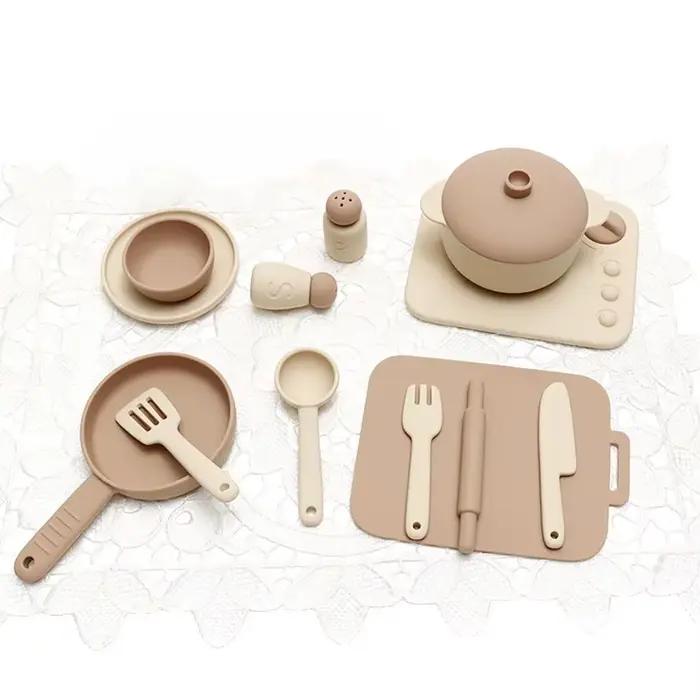Jouets de cuisine pour enfants, ensemble de plats en Silicone de qualité alimentaire, Mini jouets de