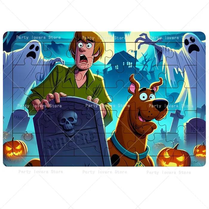 Puzzle Scooby Doo 30 pièces, assemblage d'images de chiens de dessins animés, jouet de décompression