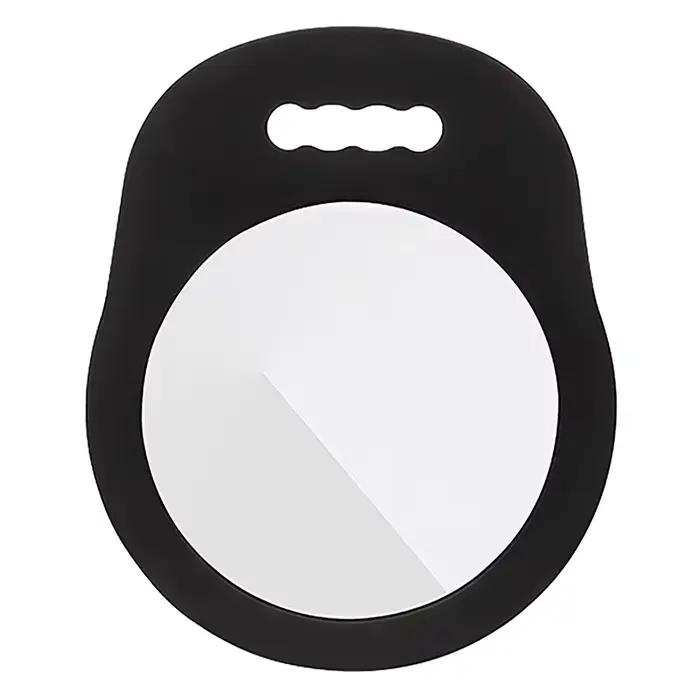 Miroir pour fournitures de coupe de cheveux à domicile, miroir de Salon de coiffure noir avec éponge