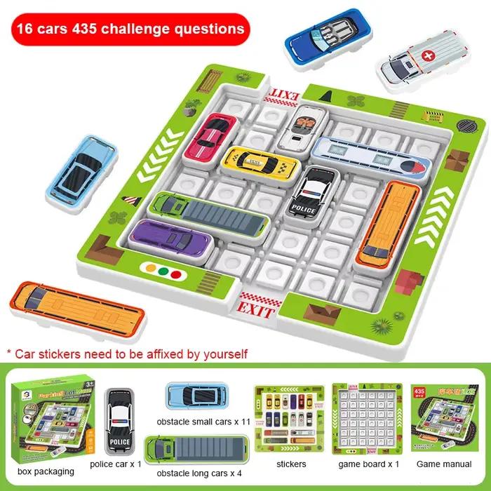 Jeu de puzzle éducatif pour enfants pour la pensée logique et la concentration, parking avec véhicul