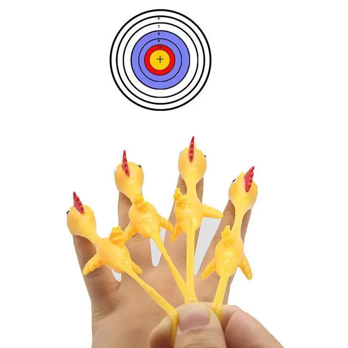 10/30 pièces catapulte lancement dinde fronde doigt catapulte poussin élastique doigt volant collant