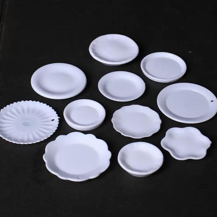 Ensemble de plateaux et assiettes de Simulation pour maison de poupée, 5 pièces, Mini vaisselle de c