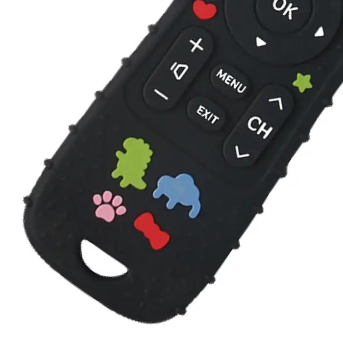 1/4 pièces Silicone bébé jouets TV télécommande forme anneau de dentition jouet sans BPA Silicone de
