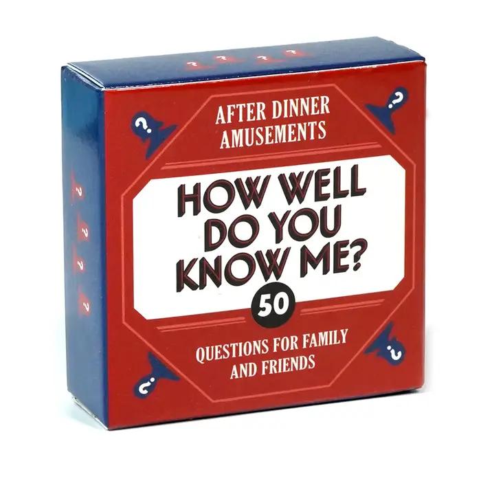 Jeu de cartes After Dinner Amusements pour la famille et les amis, comment bien me connaissez qui vo