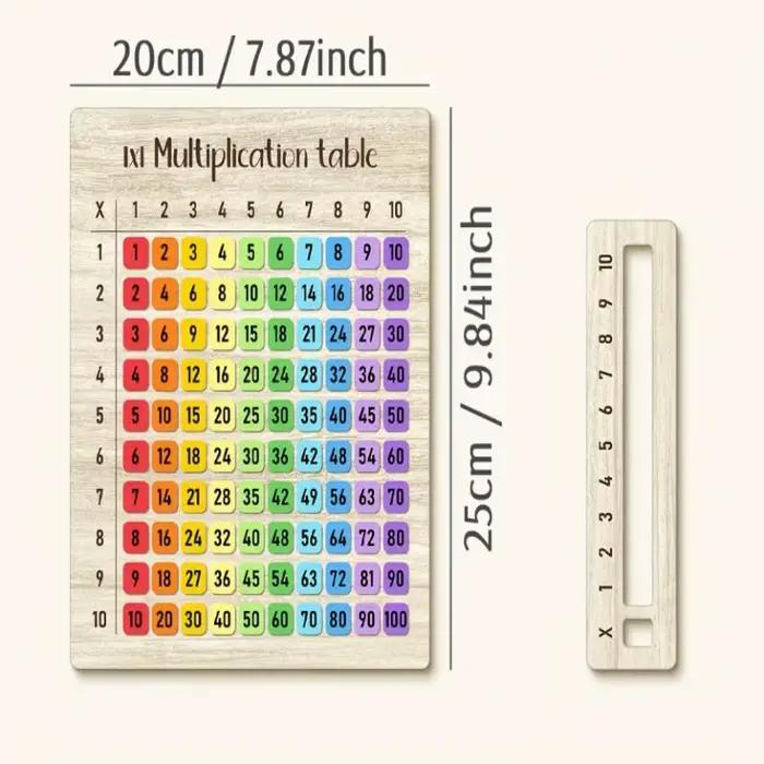 NOUVEAUTÉ! Tableaux de multiplication colorés en bois, adaptés aux cours de mathématiques et aux cad
