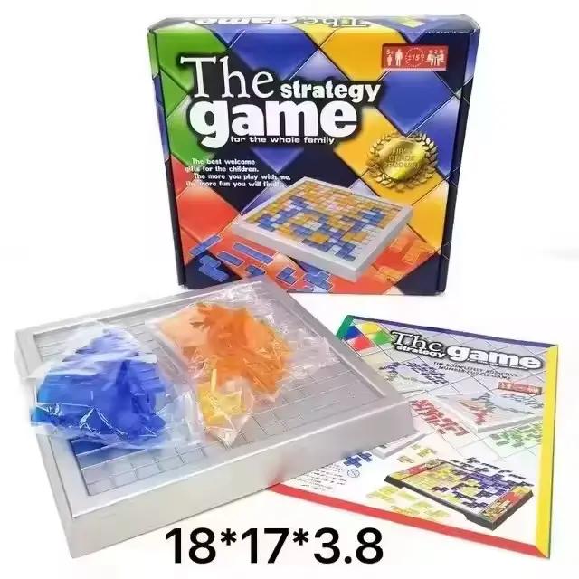 Jeu de société de stratégie pour enfants, jouets éducatifs, jeu de carrés colorés, facile à jouer po