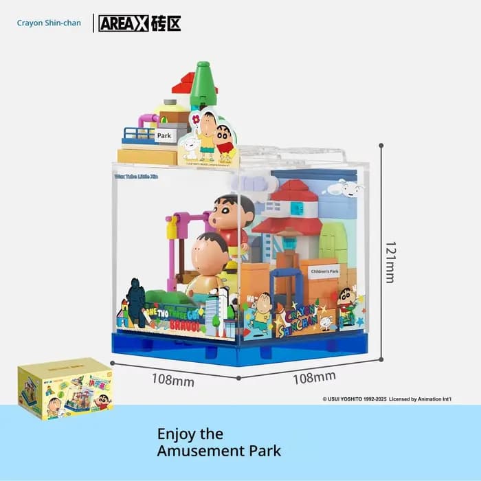AREAX Crayon Shin-chan Blocs de construction DIY, jouet éducatif à assembler, modèle détachable, min