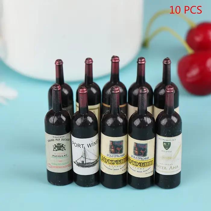Mini bouteille de vin l'inventaire pour enfants, simulation de maison de courses, accessoires de déc