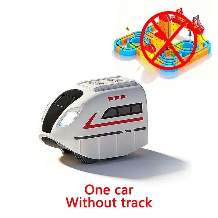 Ensemble de train électrique magnétique, voie magique, voiture, jouet cube DIY, modèle créatif éduca