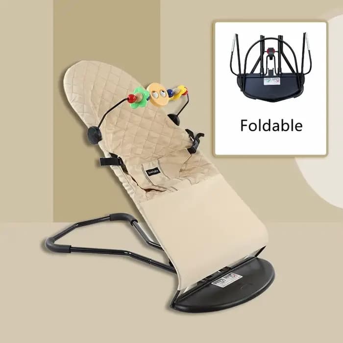 Siège videur pour bébé avec barre de jouet interactive – Dondage naturel léger et portable sans batt