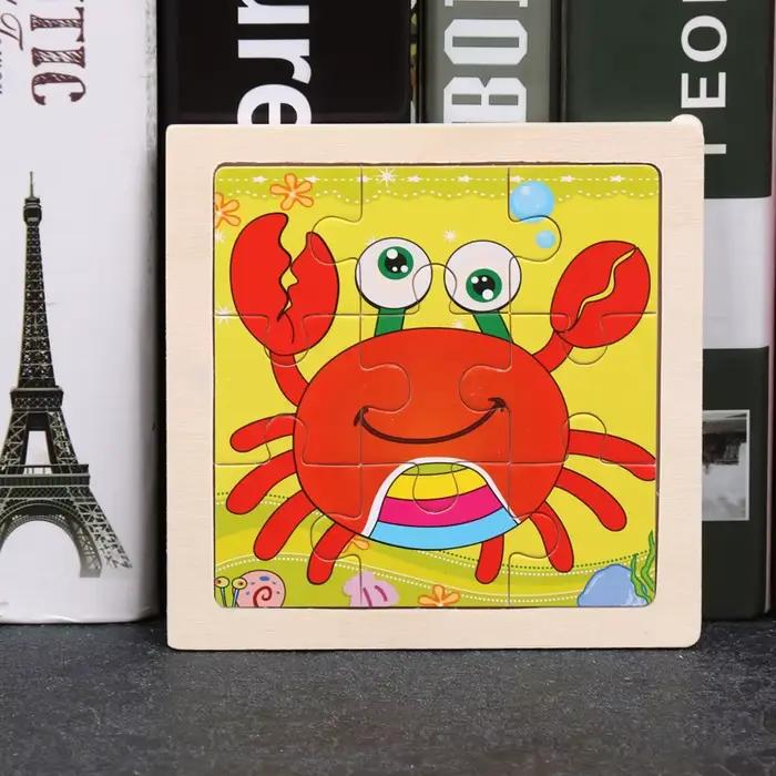 9 pièces de puzzles en bois de petite taille, jouets Montessori, puzzle 3D, jeu de société, jouets é