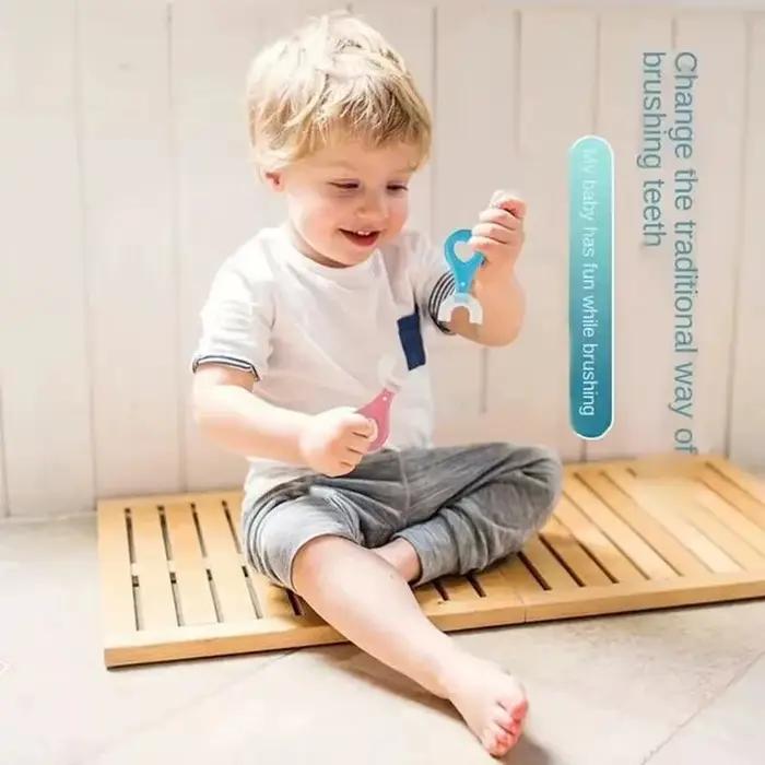 Brosse à dents en forme de U pour enfants, livres de broCumbria des dents de bébé, livres oraux pour