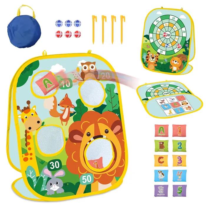 Jeu de lancer de sacs de farineux en forme d'animaux, pour l'extérieur et l'intérieur, jeu de sport