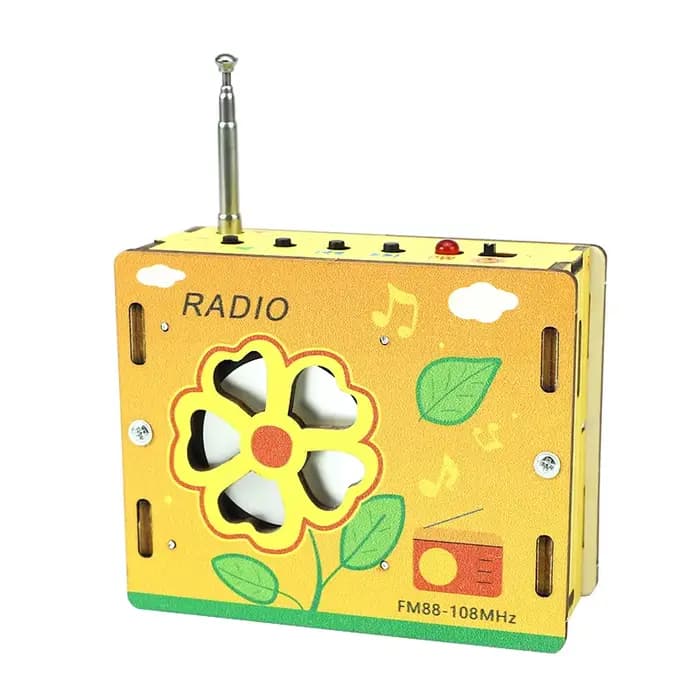 Kit de radio FM en bois à assembler soi-même, expérience scientifique pour enfants, jouet éducatif a
