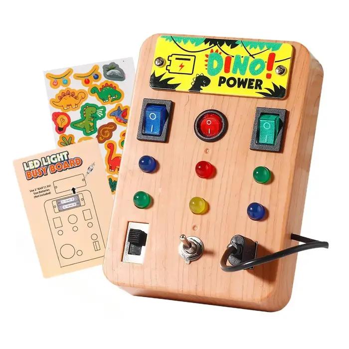 Tableau d'alimentation de commutateur de simulation de lumière LED pour enfants, Montessori, bouton